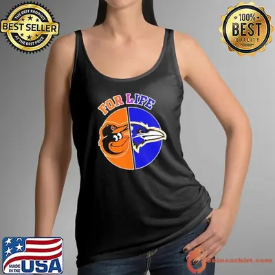Baltimore Ravens and Baltimore Orioles for life sports team logo shirt