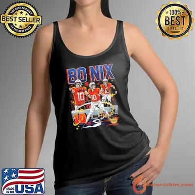 Bo Nix Denver Broncos cartoon shirt