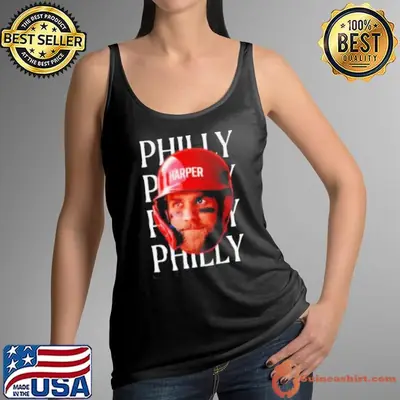 Bryce Harper Philadelphia Phillies head in the Game Series 2025 shirt