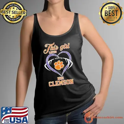 Clemson Tigers this girl loves her Clemson heart shirt