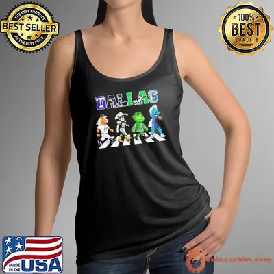 Dallas sports team logo mascot Abbey Road shirt