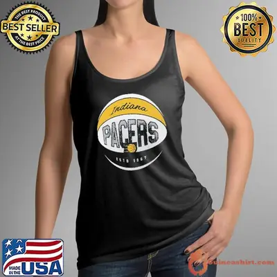 Indiana Pacers Basketball Estd 1967 Hard Color Graphic Shirt