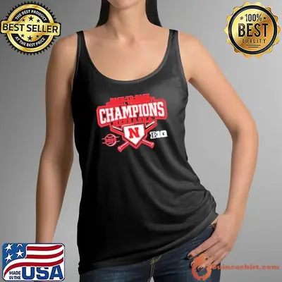 Nebraska Cornhuskers Black Big 10 Baseball Tournament Champions 2025 shirt