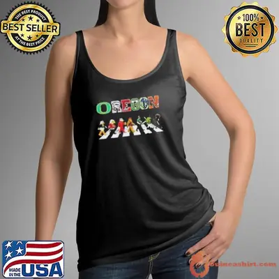 Oregon sports team logo mascot Abbey Road shirt