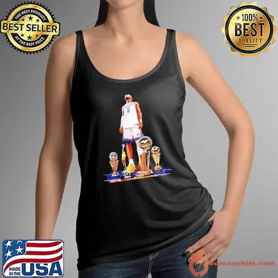 Shai Gilgeous-Alexander With Trophy 2025 NBA Finals Champions OKC Thunder shirt