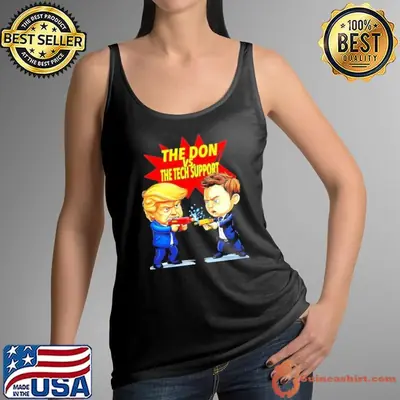 The Don Vs. The Tech Support Trump vs Musk cartoon shirt
