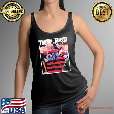 Trump vs Musk Boxing American flag shirt