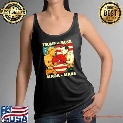 Trump vs Musk MAGA vs Mars boxing usa flag shirt