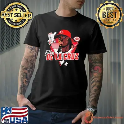 Elly De La Cruz Cincinnati Reds ’47 player caricature franklin shirt