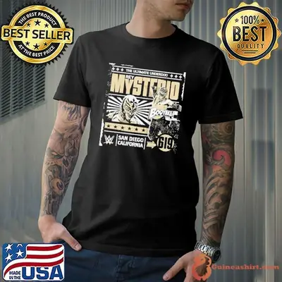 Rey Mysterio San Diego California comic graphic shirt