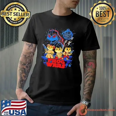 Star Wars frogs as Darth Vader Princess Leia Luke Skywalker and Han Solo Frog Wars shirt