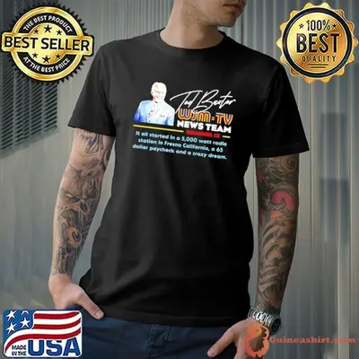 Ted Baxter WJM TV News Team it all started in a 5000 watt radio station signature shirt