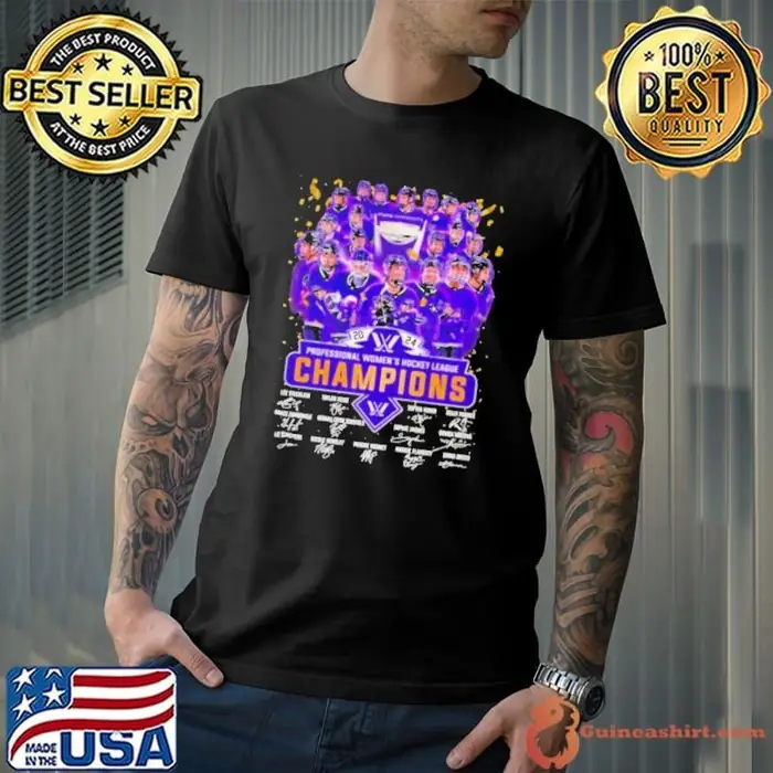 2024 Professional Women’s Hockey League Champions Minnesota Team Signatures Unisex