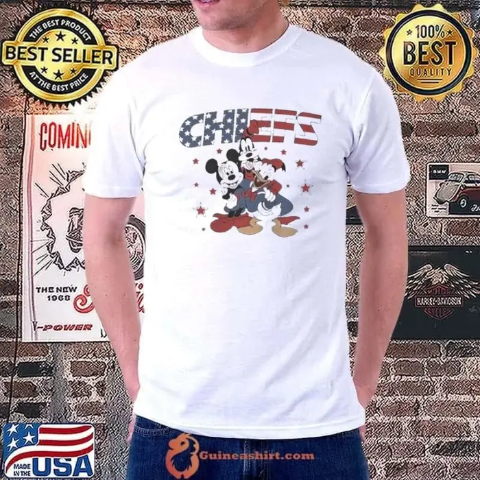 NFL Kansas City Chiefs Mickey America Flag Happy Independence Day 4th Of July Unisex