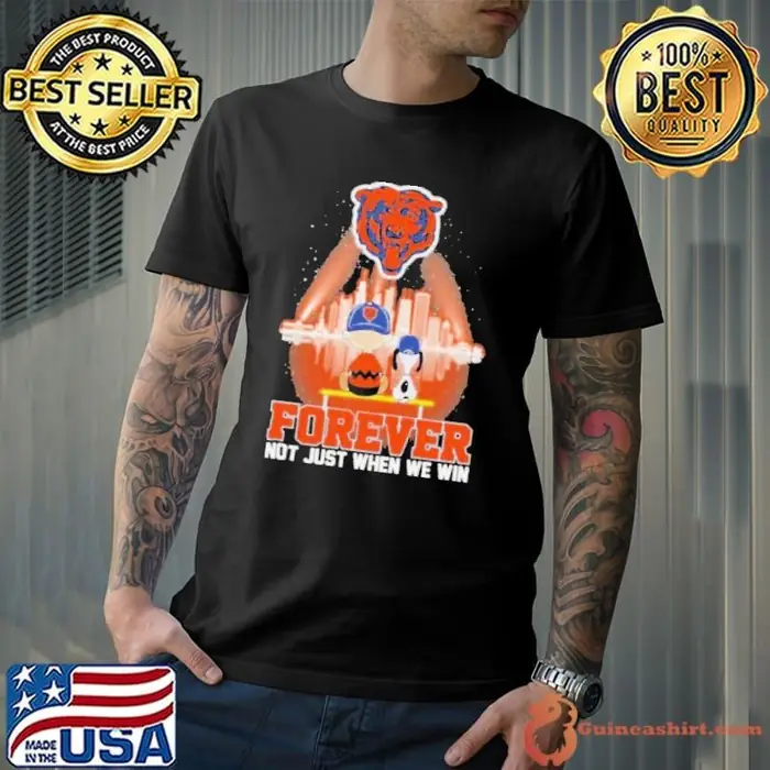 Peanuts Snoopy And Charlie Brown Watching Chicago Bears Forever Not Just When We Win Unisex