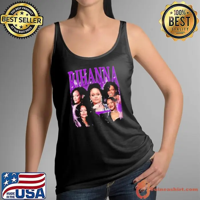 Rihanna Barbadian singer businesswoman and actress Collage Tank Top