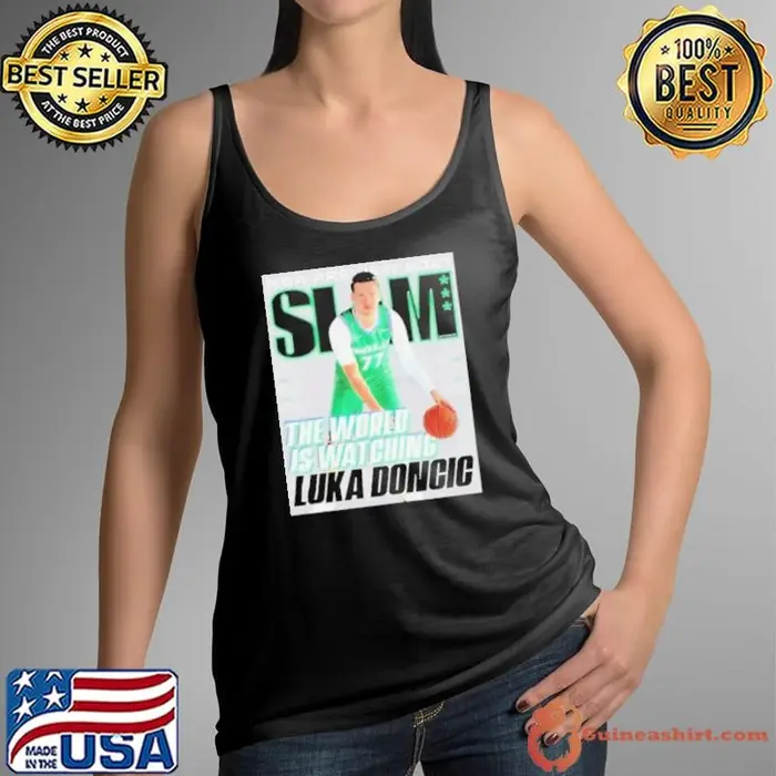 SLAM Luka Doncic The World Is Watching Basketball Tank Top