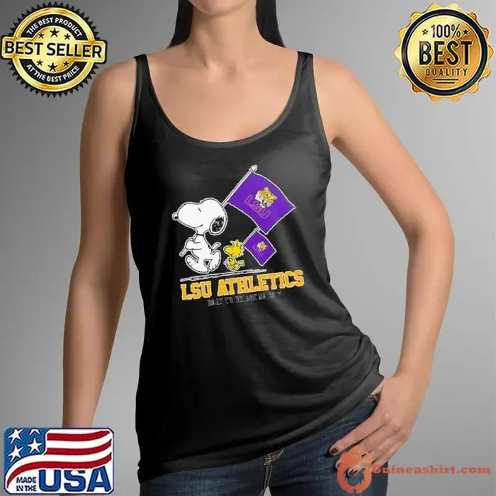 Snoopy LSU Athletics Road To Oklahoma City flag Tank Top