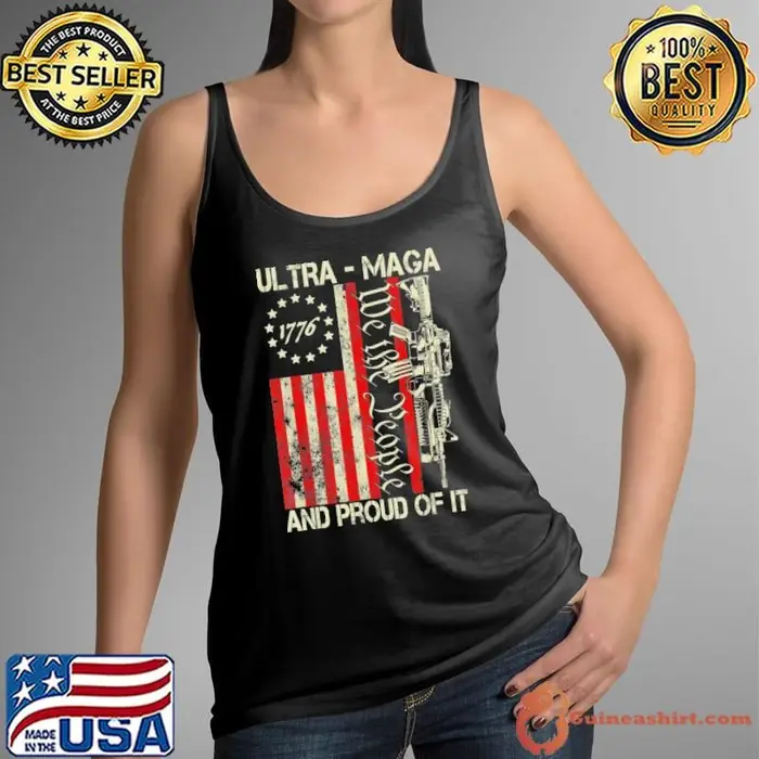 Vintage Ultra MAGA Old American Flag 1776 We The People USA Tank Top