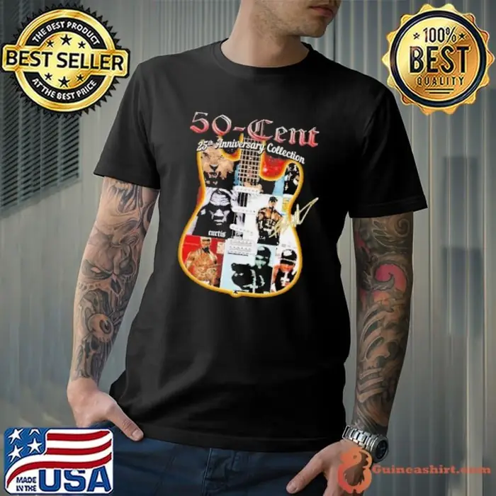 50-Cent American Rapper 25th Anniversary Collection Guitar Signature Unisex