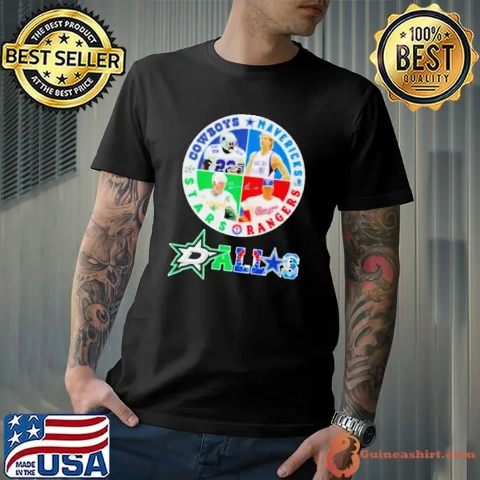 Dallas Sports Teams Emmitt Smith Dirk Nowitzki Mike Modano And Nolan Ryan Signatures Unisex