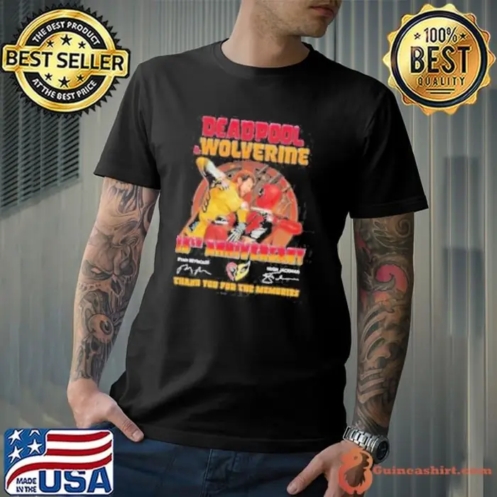 Deadpool And Wolverine 15th Anniversary Thank You For The Memories Signatures Unisex