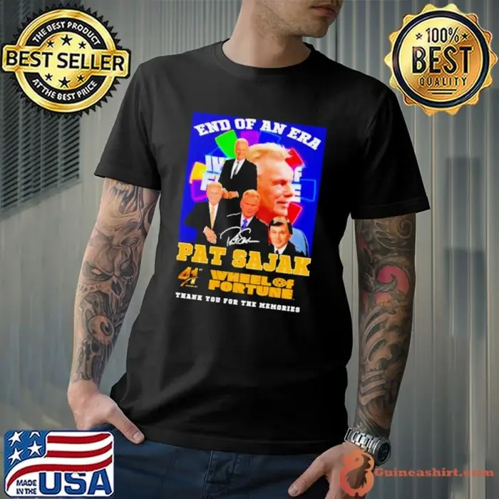 End Of An Era Pat Sajak 41st Anniversary Wheel Of Fortune Thank You For The Memories Unisex