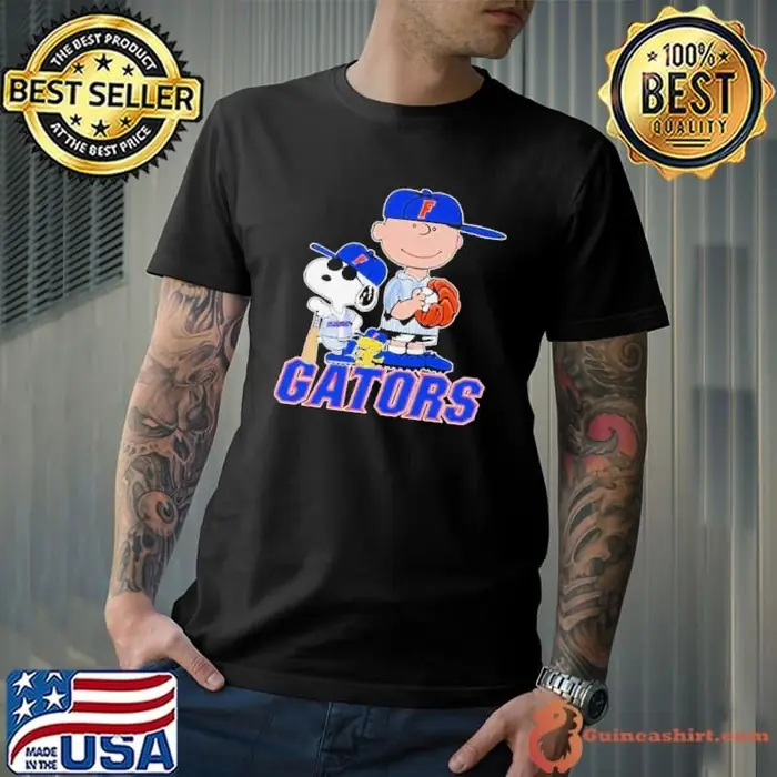 Florida Gators Baseball Fan Snoopy Charlie Brown Peanuts Series Unisex