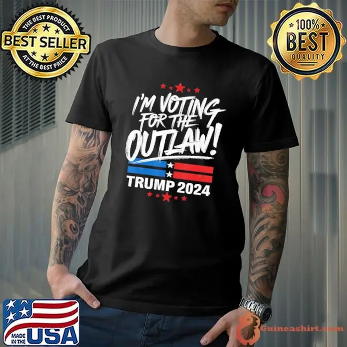 I'm Voting For The Outlaw Pro Trump 2024 Stars Unisex