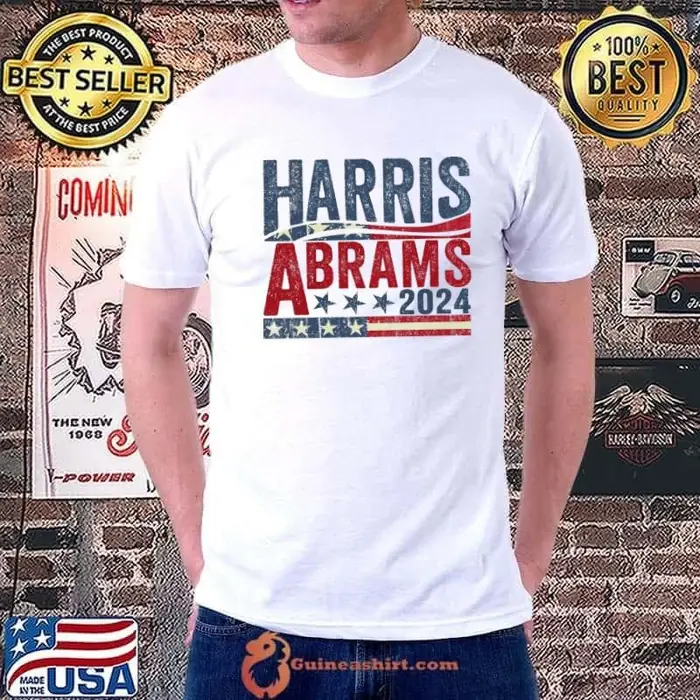 Kamala Harris and Abrams 2024 Stars Retro Election Unisex