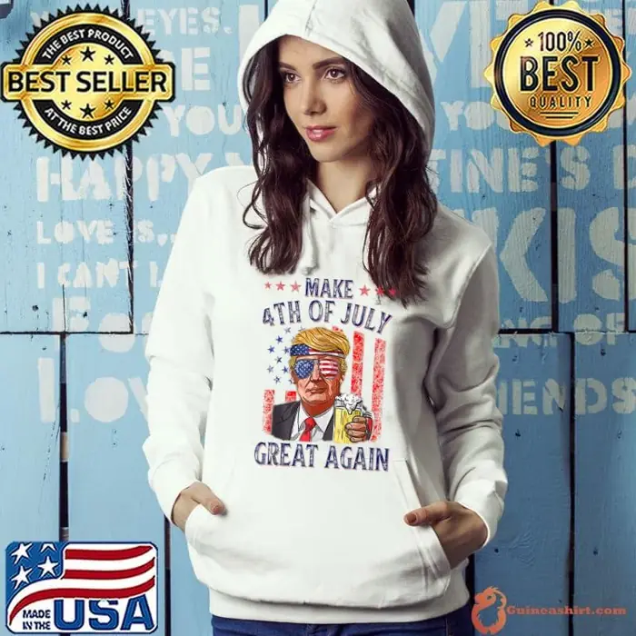 Trump Make 4th of July Great Again 4th Of July American Flag Hoodie