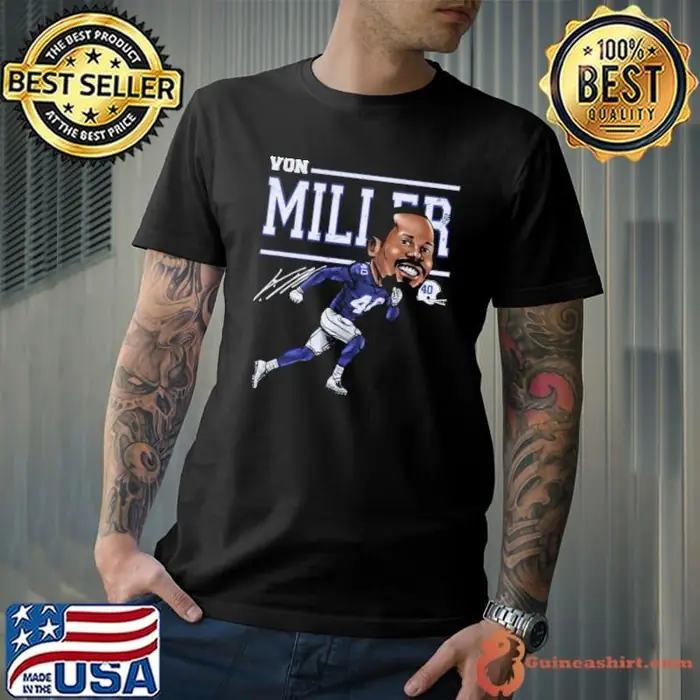 Von Miller American football linebacker Buffalo Cartoon Signature Unisex