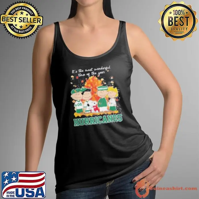 2024 Miami Hurricanes x Peanuts Snoopy Is The Most Wonderful Time Of The Year Tank Top