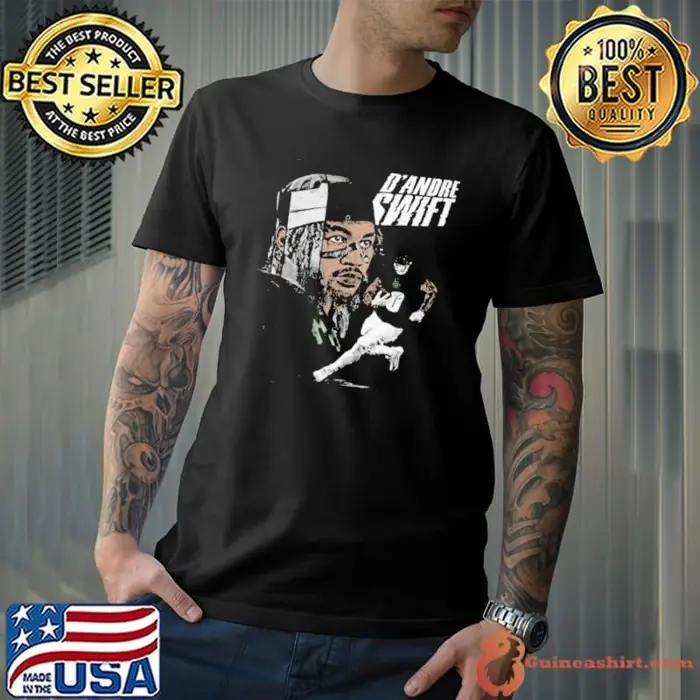 D'andre Swift an American football running back Philadelphia Portrait Number Unisex