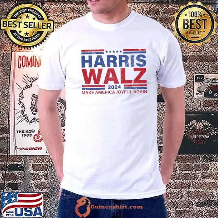 Harris Walz Make America Joyful Again 2024 Stars Election Unisex