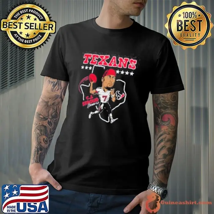 Homage C.J. Stroud Navy Houston Texans Caricature Player Tri Blend Unisex