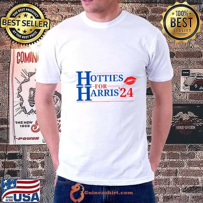 Hotties for harris 2024 red lip red line election Unisex