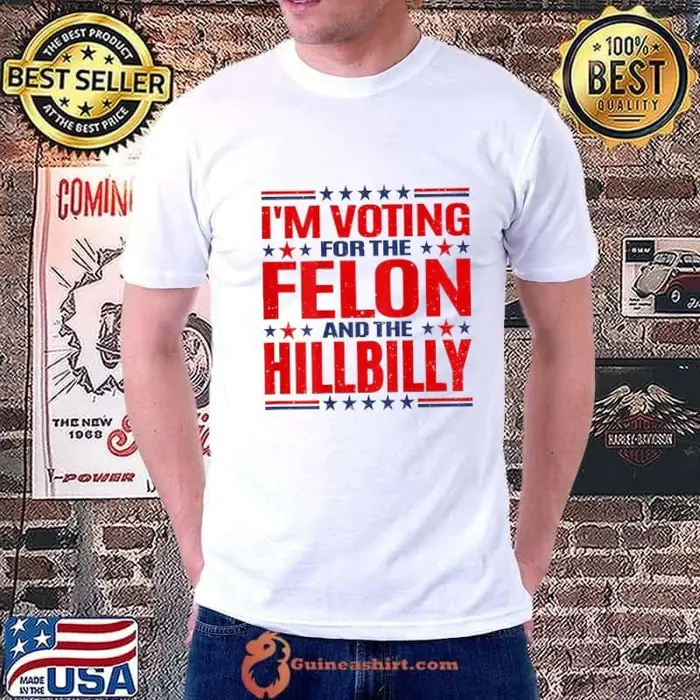 I'm voting or the felon and the hillbilly stars election 2024 Unisex
