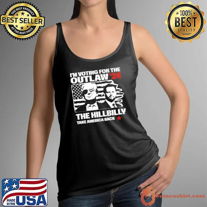 I'm voting the outlaw 24 the hillbilly take america trump vance usa flag Tank Top