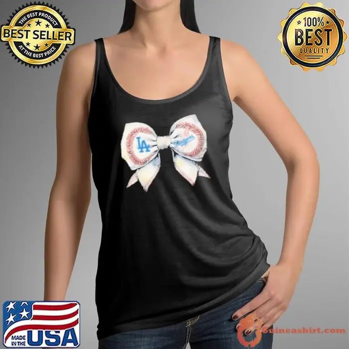 Los Angeles Dodgers Bow In Love Baseball Girl 2024 Tank Top