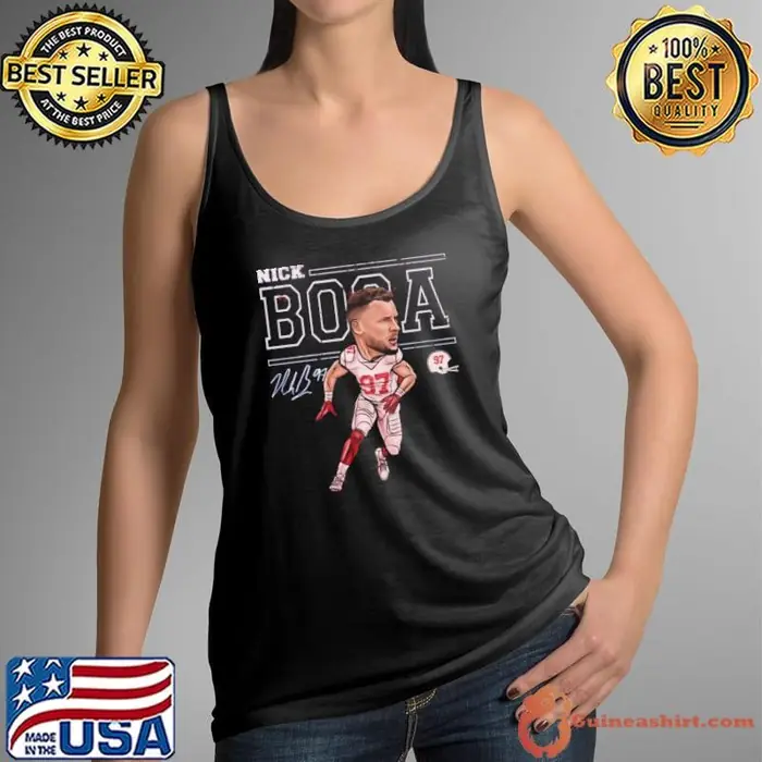 Nick Bosa American professional football defensive end San Francisco Cartoon T- Tank Top