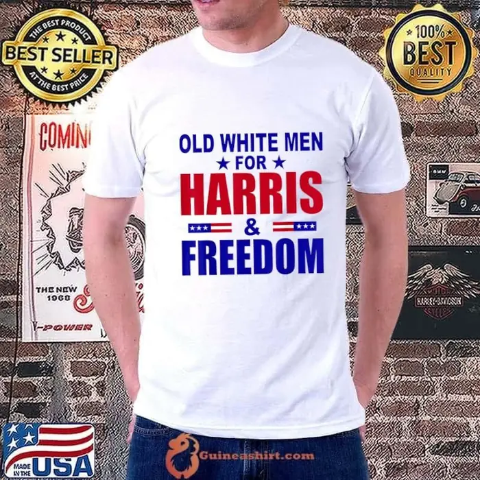 Old White Men For Harris And Freedom Stars Flag Election 2024 Unisex