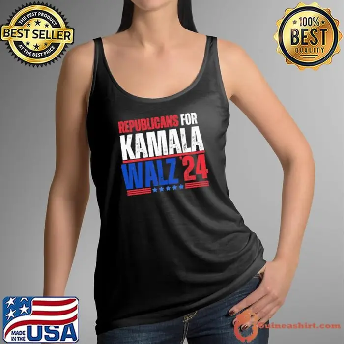 Republicans for harris walz 2024 election stars Tank Top