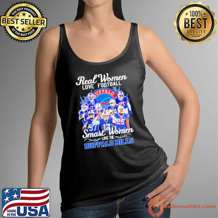Thanksgiving Real Women Love Football Smart Women Love The Buffalo Bills Signatures Tank Top