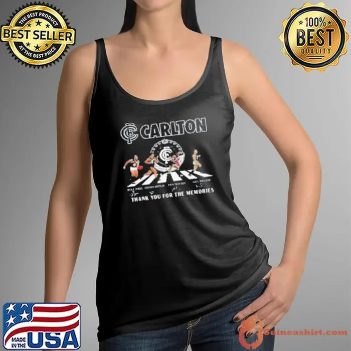 The Carlton Blues AFL Thank You For The Memories Abbey Road Signatures Tank Top