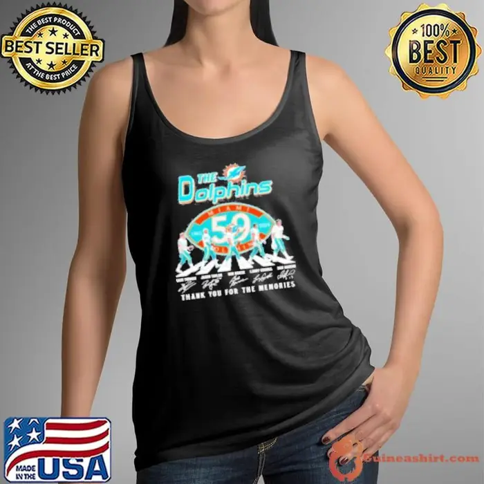 The Dolphins Abbey Road 59 Years 1965 2024 Signatures Tank Top