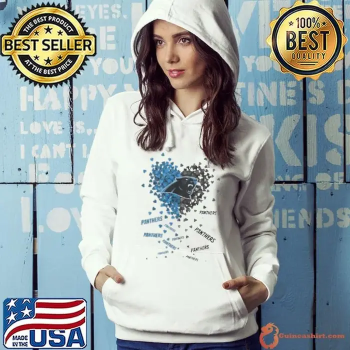 Carolina Panthers Heart Hoodie