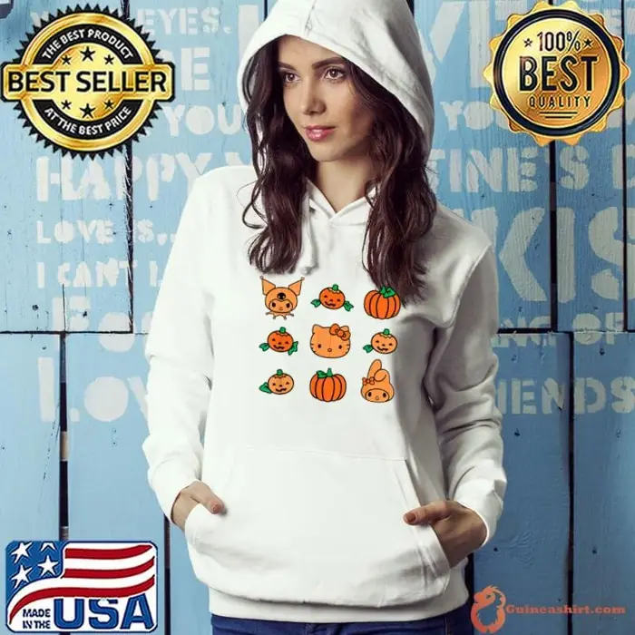 Hello Kitty My Melody Kuromi Pumpkins Halloween Hoodie