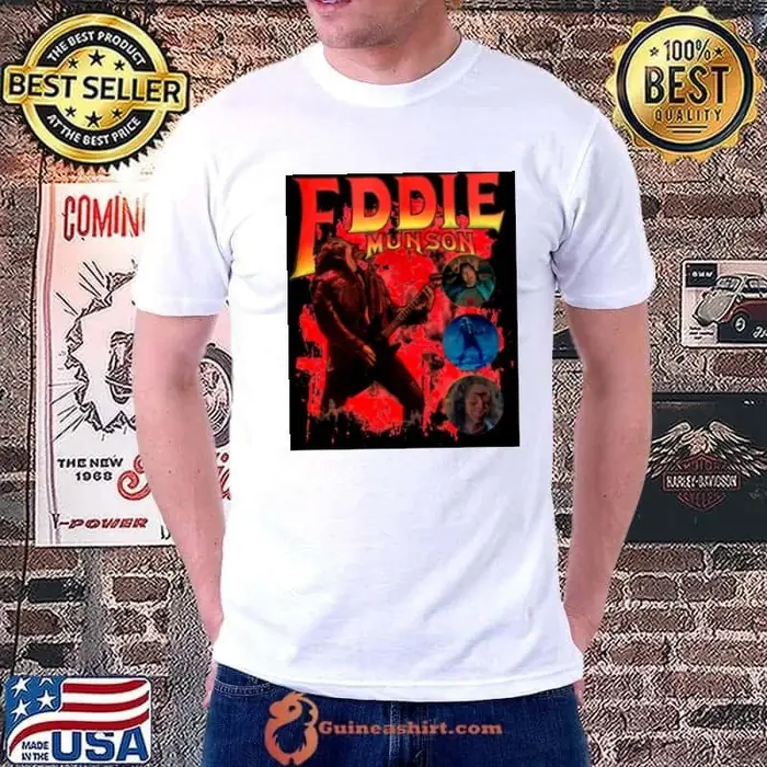 Joseph Quinn Eddie Munson Playing Guitar Red Unisex