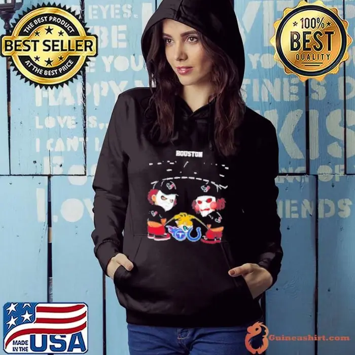 Michael Myers And Billy He Puppet X Houston Exans Pee On NFL Eams Halloween Hoodie